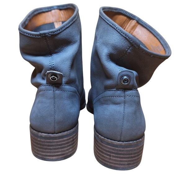 Lucky Brand Lollin stacked heel slouchy suedue ankle booties gray women's 9 - Picture 3 of 7